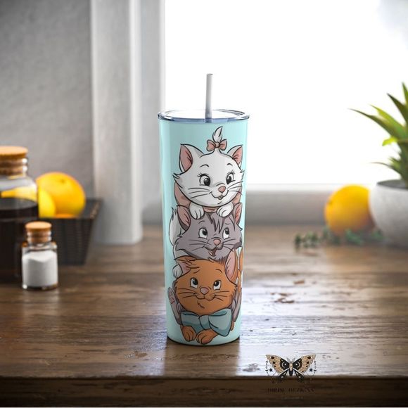 The Aristocats 20oz Steel Tumbler With Lid & Straw - Picture 4 of 14